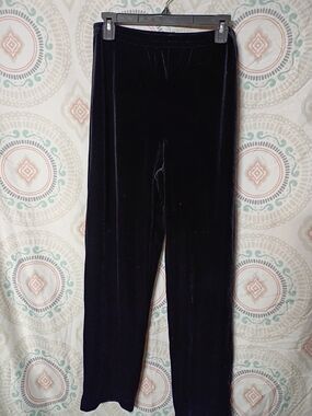 karin stevens black velvet trousers